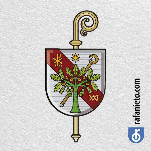 Escudo del Obispo Gil Tamayo. Coat of arms ecclesiastical heraldry